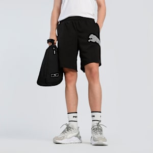 Train All Day Big Logo Men's Training 8" Knit Shorts, PUMA Black, extralarge-IND
